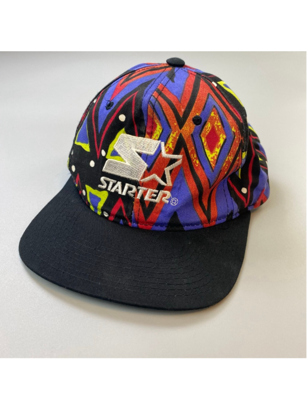 Y2K Starter Hat DJ Jazzy Jeff Aztec SnapBack 90s Streetwear Hip Hop Grail Neon